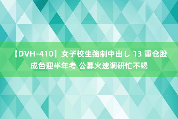 【DVH-410】女子校生強制中出し 13 重仓股成色迎半年考 公募火速调研忙不竭