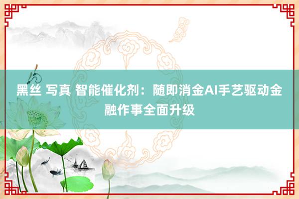 黑丝 写真 智能催化剂：随即消金AI手艺驱动金融作事全面升级