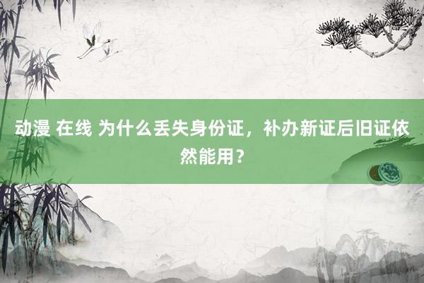 动漫 在线 为什么丢失身份证，补办新证后旧证依然能用？